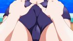  2girls animated animated_gif ass ass_grab kaminashi_nozomi keijo!!!!!!!! miyata_sayaka multiple_girls swimsuit water 
