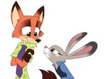  2016 anthro canine disney duo female fox fur judy_hopps lagomorph male mammal melodyclerenes nick_wilde rabbit zootopia 