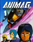  1980s_(style) 1980s_fashion 1girl 2boys aeug animag aqua_hair blonde_hair blue_hair char_aznable energy_sword english_text four_murasame gundam gundam_mk_ii kamille_bidan logo looking_back looking_to_the_side magazine_scan mecha mecha_pilot_suit military_uniform mobile_suit mullet multiple_boys official_art promotional_art purple_lips quattro_bajeena retro_artstyle robot scan schulhoff_tam science_fiction serious shield sunglasses sword title traditional_media turtleneck v-fin weapon zeta_gundam 