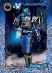  absurdres animification antennae armored_bodysuit battle_spirits commentary_request copyright_logo copyright_name copyright_notice feet_out_of_frame hand_up highres kamen_rider kamen_rider_555 kamen_rider_555:_paradise_regained kamen_rider_muez kuchibiru_keisuke logo looking_at_viewer muez_driver official_art rider_belt solo tokusatsu 
