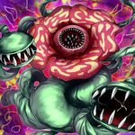  artist_name duel_monster flower k.nock monster no_humans plant predator_plant_chimera_rafflesia saliva teeth yu-gi-oh! 