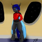  anthro bottomless changeling clothed clothing equine fan_character looking_at_viewer mammal my_little_pony pussy star_trek terabyte_(artist) terabyte_(character) wings 