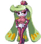  1girl animated_gif female no_humans pixel_art pokemon pokemon_(creature) pokemon_sm simple_background solo tsareena 