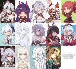  8tartt ahoge beret black_hair blonde_hair blue_hair bow breasts bronya_zaychik bronya_zaychik_(silverwing:_n-ex) chibi choker collar commentary dress drill_hair english_commentary fu_hua fu_hua_(fenghuang_of_vicissitude) grey_hair hair_between_eyes hair_ornament hat herrscher_of_sentience highres honkai_(series) honkai_impact_3rd horns kallen_kaslana kiana_kaslana kiana_kaslana_(ba-dum!_fiery_wishing_star) looking_at_viewer multicolored_hair multiple_girls murata_himeko one_eye_closed open_clothes pince-nez prometheus_(honkai_impact) purple_eyes purple_hair raiden_mei raiden_mei_(herrscher_of_thunder) red_eyes red_hair ribbon rice_cake_(honkai_impact) seele_(alter_ego) seele_vollerei seele_vollerei_(herrscher_of_rebirth) seele_vollerei_(starchasm_nyx) shigure_kira shigure_kira_(tonight's_my_time!) smile songque songque_(jovial_deception:_shadowdimmer) streaked_hair twin_drills vita_(honkai_impact) vita_(salt_snow)_(honkai_impact) white_hair 