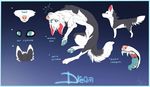  by_dream canine fangs feral male mammal model_sheet multiple_images open_mouth russian_text smile solo teeth text tongue 