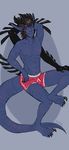  armpits briefs bulge clothing demon humanoid hybrid looking_at_viewer male navel nipples rorr smile solo underwear 