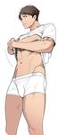  black_hair boy free! megumi-square muscle solo underwear 