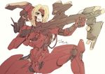  blonde_hair blue_eyes commentary_request damaged koube_masahiko mecha_musume original parts_exposed weapon 