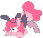  &lt;3 alpha_channel ass_up blue_eyes clothed clothing cutie_mark earth_pony equine female feral friendship_is_magic hair hair_over_eye horse mammal mr-degration my_little_pony pink_hair pinkie_pie_(mlp) pony smile solo 