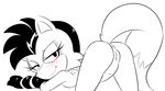  2016 anthro anus ass_up bedroom_eyes black_nose blush breasts butt canine clitoris female fur hair half-closed_eyes hearlesssoul looking_at_viewer looking_back lupe_the_wolf mammal navel nude presenting presenting_hindquarters pussy seductive smile solo sonic_(series) wolf 