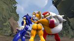  2016 3d_(artwork) anthro backsack balls big_butt butt canine darksorm digital_media_(artwork) echidna erection fox group hedgehog knuckles_the_echidna male mammal miles_prower monotreme nude penis sonic_(series) sonic_the_hedgehog 