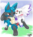  black_fur blue_fur calumon clyndemoon crossover digimon female fur green_eyes lucario male male/female nintendo penetration penis pok&eacute;mon purple_fur red_eyes vaginal vaginal_penetration video_games white_fur yellow_fur 