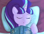  1trick 2016 book english_text equine eyes_closed female feral friendship_is_magic hair horn lying mammal my_little_pony on_back pillow sleeping solo starlight_glimmer_(mlp) text unicorn 