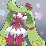  flora_fauna green_hair hair humanoid milotocite nintendo plant pok&eacute;mon purple_eyes tsareena video_games white_skin wide_hips 