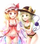  :d ass_visible_through_thighs babydoll bangs bare_shoulders blonde_hair blush bow bow_bra bra breasts cleavage collarbone cowboy_shot eyeball eyebrows fangs flandre_scarlet frilled_bra frilled_panties frills green_bra green_eyes green_hair green_panties hat hat_bow hat_ribbon heart heart_of_string komeiji_koishi legs_apart legs_together lingerie long_hair looking_at_another midriff minust mob_cap multiple_girls navel open_mouth panties red_bra red_eyes red_panties ribbon side_ponytail slit_pupils small_breasts smile stomach string thighhighs third_eye touhou underwear underwear_only white_legwear wings 