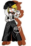  alternate_costume animal_ears bare_shoulders blonde_hair brown_eyes bunny_ears bunny_tail dango eating flat_cap floppy_ears food grey_pants grey_shirt hat highres long_sleeves no_nose open_mouth pants ringo_(touhou) shirt short_hair solo tail touhou wagashi yt_(wai-tei) 