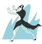  anthro butt canine looking_at_viewer male mammal nude open_mouth rorr simple_background solo standing 