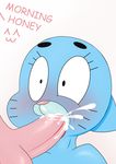  balls blush cartoon_network cum erection female male mature_female nicole_watterson penis text the_amazing_world_of_gumball veinsafterdark 