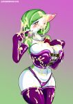  after_sex big_breasts blush breasts camel_toe clothing cum cum_covered cum_in_hair cum_on_breasts cum_on_clothing cum_on_face cum_on_leg curvaceous female finger_in_mouth gardevoir hair huge_breasts humanoid jespassinthrough_(artist) legwear looking_at_viewer messy nintendo not_furry panties pok&eacute;mon pok&eacute;mon_(species) smile solo standing thick_thighs thigh_highs underwear video_games 