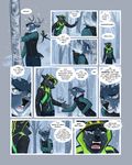  anthro canine cervine cinder_(cinderfrost) comic deer demicoeur dialogue english_text equine frost_(cinderfrost) group horn male mammal open_mouth outside ring snow teeth text wolf 