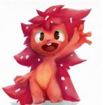  2012 dagasi flaky fur hair htf mammal porcupine red_fur red_hair rodent simple_background smile 