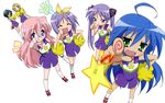  cheerleader hiiragi_kagami hiiragi_tsukasa izumi_konata kuroi_nanako lucky_star narumi_yui scan takara_miyuki takemoto_yasuhiro white 