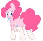  alpha_channel blue_eyes butt chest_tuft clothing cutie_mark earth_pony equine female feral food friendship_is_magic hair horse legwear looking_back mammal mr-degration my_little_pony pink_hair pinkie_pie_(mlp) pony popsicle solo stockings tuft wide_eyed 