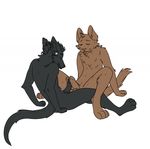  anthro canine cat diphallism duo feline fluffcat fotter fox frottage hi_res hybrid male male/male mammal multi_penis mustelid otter penis rorr serval sex simple_background 