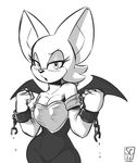  2016 anthro bat breasts cleavage clothed clothing female mammal rouge_the_bat saltcore solo sonic_(series) wings 
