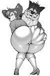  2016 anthro bent_over big_butt butt butt_grab canine cat disney duo feline female goof_troop hand_on_butt huge_butt looking_at_viewer male mammal mature_female peg_pete pete smile synecdoche445 