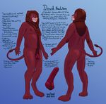  2016 anthro armpit_hair ball_tuft balls blue_eyes butt chest_tuft david_the_lion digital_media_(artwork) digitigrade elbow_tufts erection feline flaccid fur jo_crystal lion long_foreskin male mammal mane model_sheet muscular nipples nude penis red_fur red_skin sexbad shaded slightly_chubby smile solo tall text tuft uncut whiskers 
