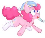  alpha_channel blue_eyes chest_tuft clothing cutie_mark earth_pony equine female feral friendship_is_magic hair hat horse legwear mammal mr-degration my_little_pony pink_hair pinkie_pie_(mlp) pony smile solo stockings tuft 