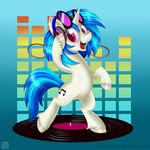  2016 equine eyewear female friendship_is_magic glasses headphones horn mammal my_little_pony record solo sunglasses swanlullaby unicorn vinyl_record vinyl_scratch_(mlp) 