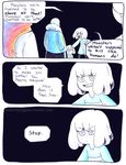  bone chara clothing comic english_text human loverofpiggies mammal papyrus protagonist_(undertale) sans scarf skeleton text undertale video_games 