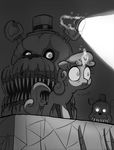  2016 animatronic equine female feral five_nights_at_freddy&#039;s five_nights_at_freddy&#039;s_4 friendship_is_magic horn machine male mammal mickeymonster my_little_pony nightmare_fredbear_(fnaf) robot sweetie_belle_(mlp) unicorn video_games 