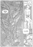  bear black_and_white building clothing comic english_text equine female fooronika furronika horse male male/female mammal monochrome nipples nude speech_bubble squating text 