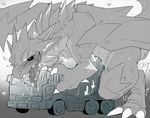  &lt;3 blush clawlion dragon dragons_having_sex_with_cars feral gradient_background male nude open_mouth saliva saliva_string scalie simple_background solo spot_color sweat tongue tongue_out truck vehicle 