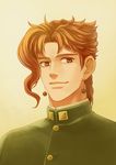  brown_eyes brown_hair earrings gakuran jewelry jojo_no_kimyou_na_bouken kakyouin_noriaki lanxjourney male_focus school_uniform smile solo stardust_crusaders upper_body 