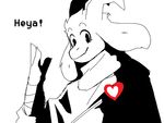  &lt;3 asriel_dreemurr caprine clothing dialogue fatz_geronimo footwear fur goat horn long_ears mammal simple_background smile undertale video_games 