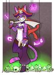  anthro cat cheshire_thaddeus_felonious clothing cosplay ear_piercing feline fur hat male mammal melee_weapon penis piercing risky_boots scarlet-frost shantae_(series) sword weapon 