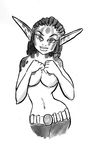  ashelin ashelin_praxis breasts chauvels clothed clothing female humanoid jak_and_daxter navel not_furry solo topless 