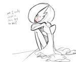  blush crying dialogue english_text female frown gardevoir looking_back myheartpumpspiss nintendo pok&eacute;mon sad tears text video_games 
