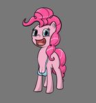  breasts cleavage clothed clothing cutie_mark earth_pony equine female feral friendship_is_magic front_tits fur grey_background hair horse mammal my_little_pony pinkie_pie_(mlp) pony simple_background smile smile_hd 