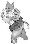  &lt;3 2016 anthro battle_pose big_butt butt cartoon_network cat clothed clothing digital_media_(artwork) feline female humanoid mammal nicole_watterson panting raised_skirt simple_background solo synecdoche445 the_amazing_world_of_gumball 
