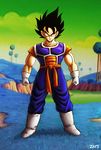  artist_request black_hair boots dragon_ball dragonball_z earrings fusion gloves vegito 