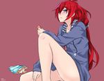  bare_legs bottomless kakumeiki_valvrave long_sleeves naked_hoodie no_pant no_panties renboukouji_akira 