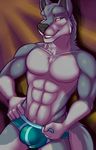  briefs bulge canine clothing dog fcsimba husky hybrid invalid_tag male mammal muscular pinup pose simple_background smile smirk underwear winter_(winterthewusky) winterthewusky wolf 