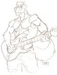  anthro canine clothed clothing fox fur guitar jake_northcote looking_at_viewer male mammal musical_instrument snoopjay2 