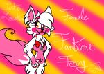  2016 animatronic black_nose bow_tie breasts canine chest_tuft dashiathebunny eyebrows eyelashes female five_nights_at_freddy&#039;s fox freckles funtime_foxy_(fnafsl) fur hair hair_tuft lipstick machine mammal multicolored_fur nails robot sharp_teeth signature simple_background sister_location smile solo teeth tuft video_games white_fur 