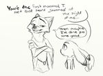  2016 anthro canine disney female fox judy_hopps lagomorph male mammal nick_wilde rabbit sketch trashasaurusrex zootopia 